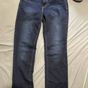 8.Levi's Dark Blue Straight Leg Women's Jeans